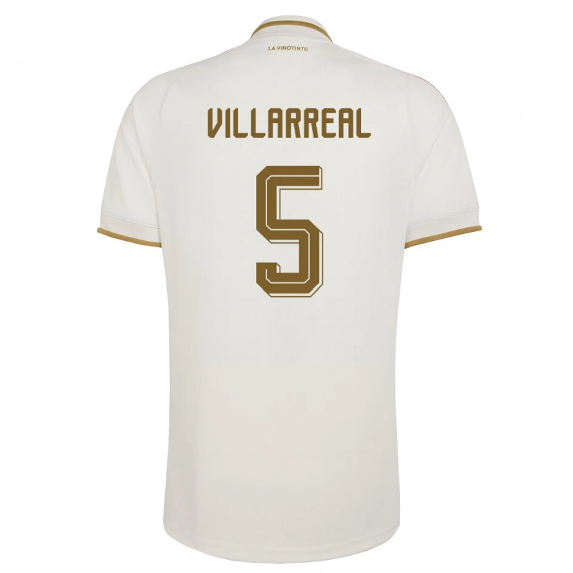 DanxenレディースベネズエラMarco Villarreal#5オフホワイト 黄アウェイシャツ26-28ジャージーユニフォーム