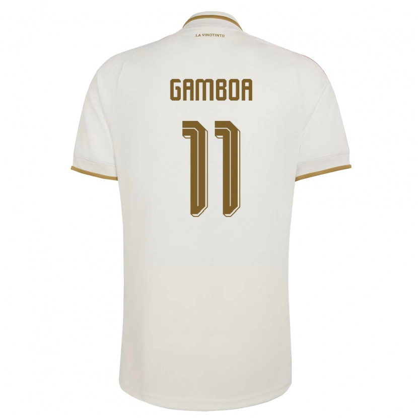 DanxenレディースベネズエラJosé Gamboa#11オフホワイト 黄アウェイシャツ26-28ジャージーユニフォーム