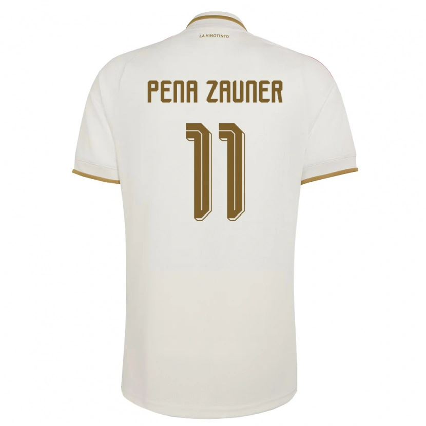 DanxenレディースベネズエラEnrique Peña Zauner#11オフホワイト 黄アウェイシャツ26-28ジャージーユニフォーム