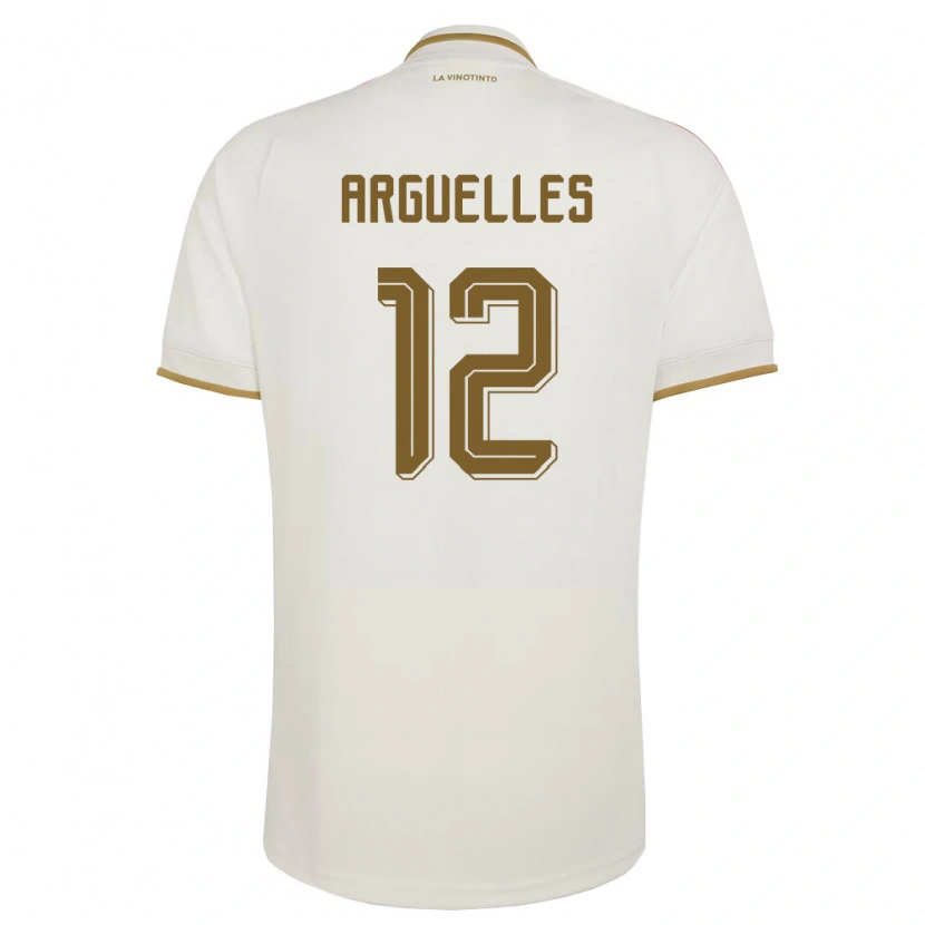 DanxenレディースベネズエラWilmary Argüelles#12オフホワイト 黄アウェイシャツ26-28ジャージーユニフォーム