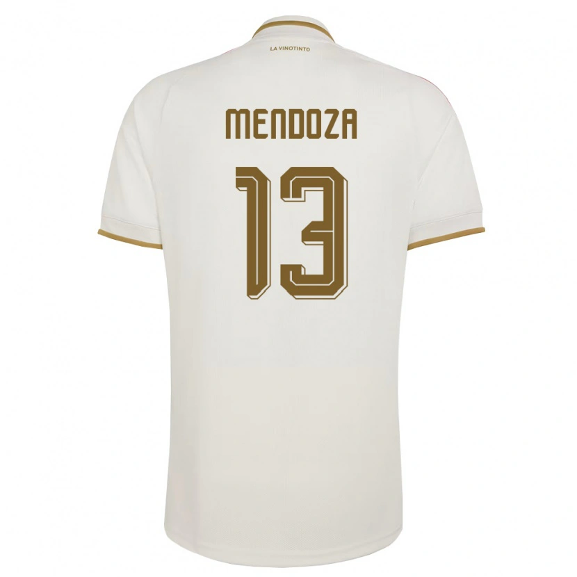DanxenレディースベネズエラJosé Mendoza#13オフホワイト 黄アウェイシャツ26-28ジャージーユニフォーム