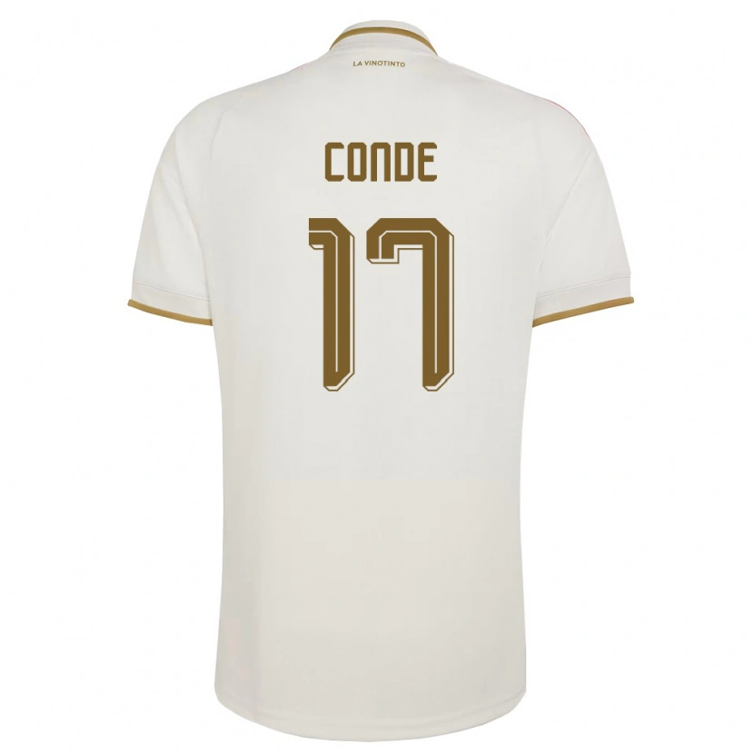 DanxenレディースベネズエラÓscar Conde#17オフホワイト 黄アウェイシャツ26-28ジャージーユニフォーム