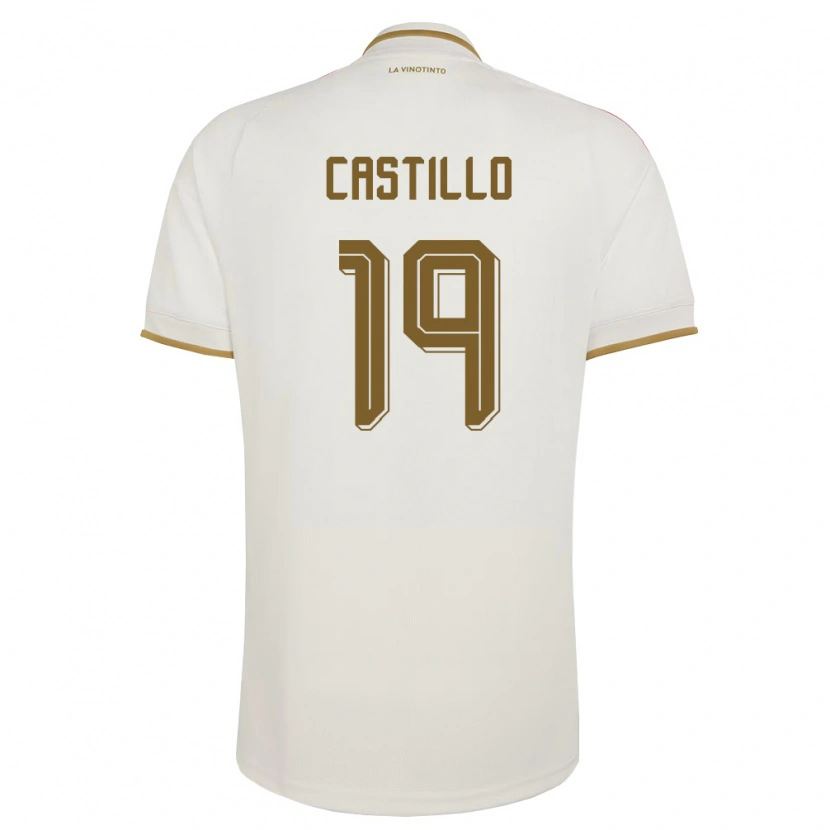 DanxenレディースベネズエラBryan Castillo#19オフホワイト 黄アウェイシャツ26-28ジャージーユニフォーム