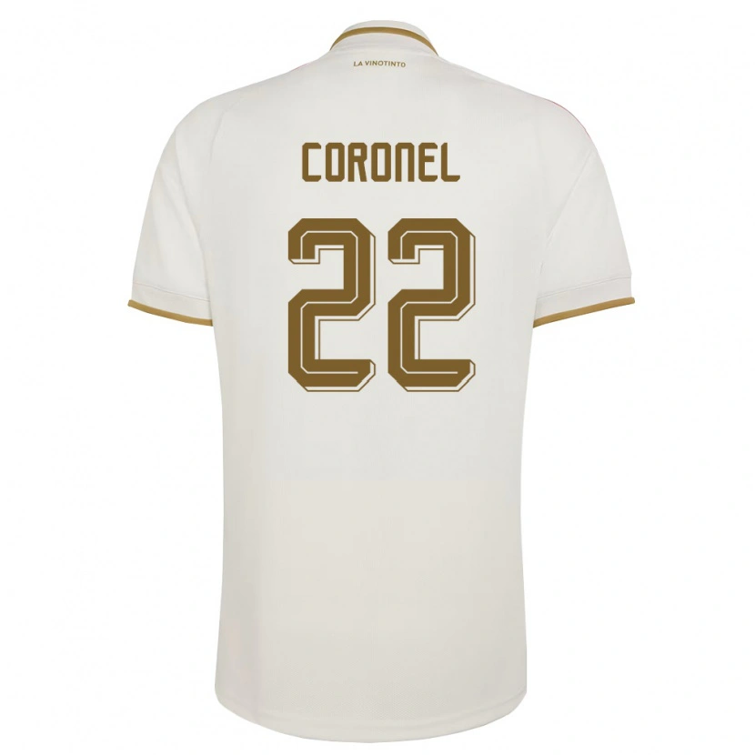 DanxenレディースベネズエラNohelis Coronel#22オフホワイト 黄アウェイシャツ26-28ジャージーユニフォーム