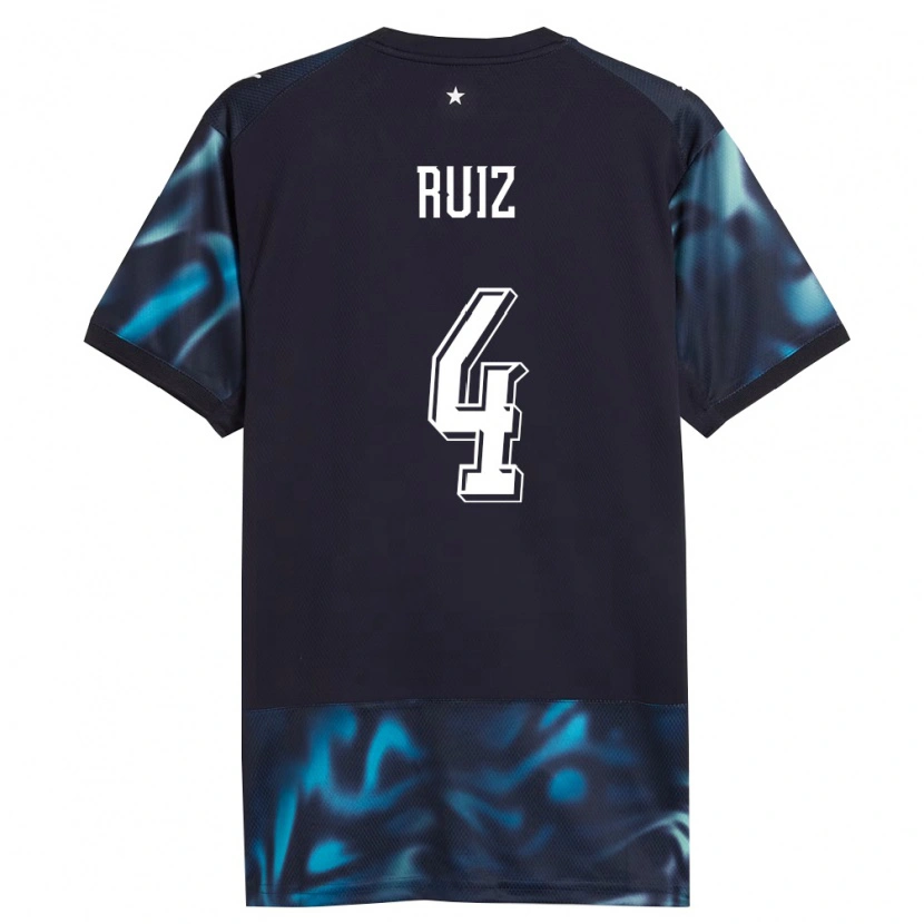 DanxenレディースパラグアイDiego Ruiz#4紺 空色アウェイシャツ26-28ジャージーユニフォーム