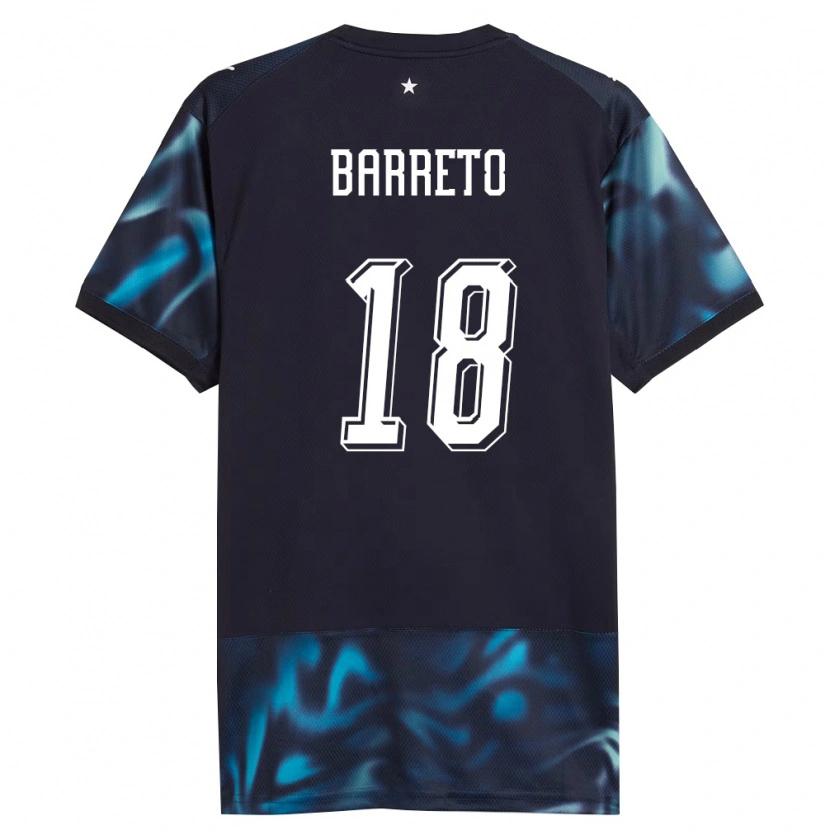DanxenレディースパラグアイLiz Barreto#18紺 空色アウェイシャツ26-28ジャージーユニフォーム