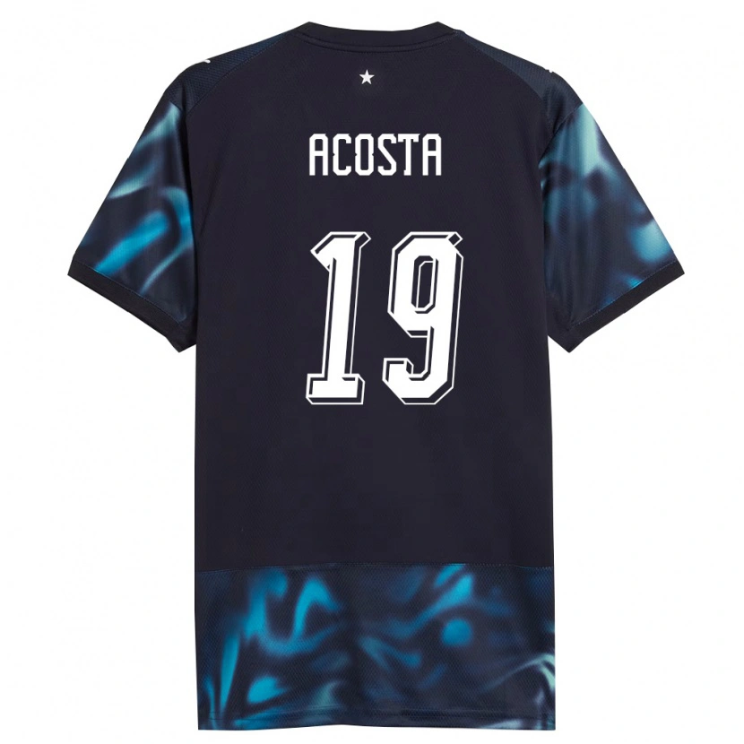 DanxenレディースパラグアイTobías Acosta#19紺 空色アウェイシャツ26-28ジャージーユニフォーム