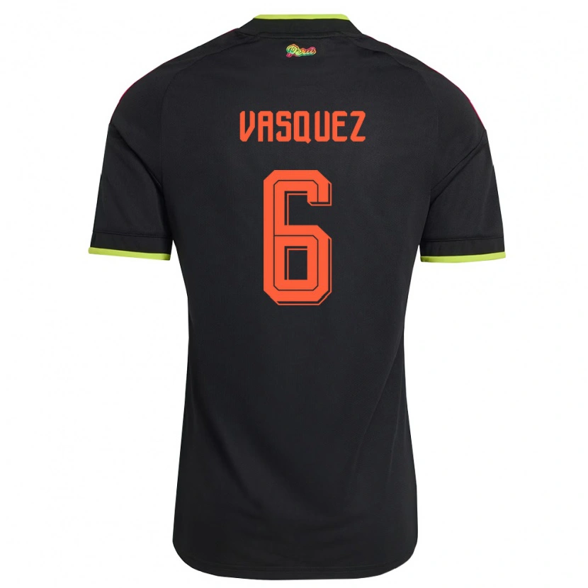 DanxenレディースペルーFabio Vasquez#6黒 黄 ピンクアウェイシャツ26-28ジャージーユニフォーム