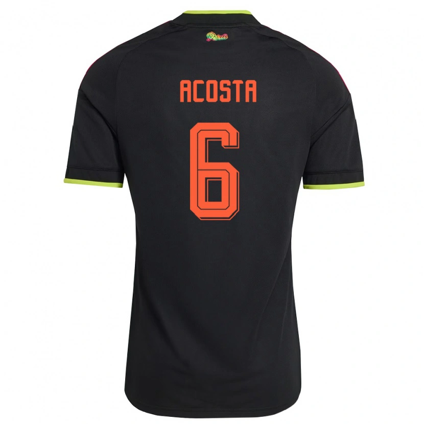 DanxenレディースペルーRuby Acosta#6黒 黄 ピンクアウェイシャツ26-28ジャージーユニフォーム