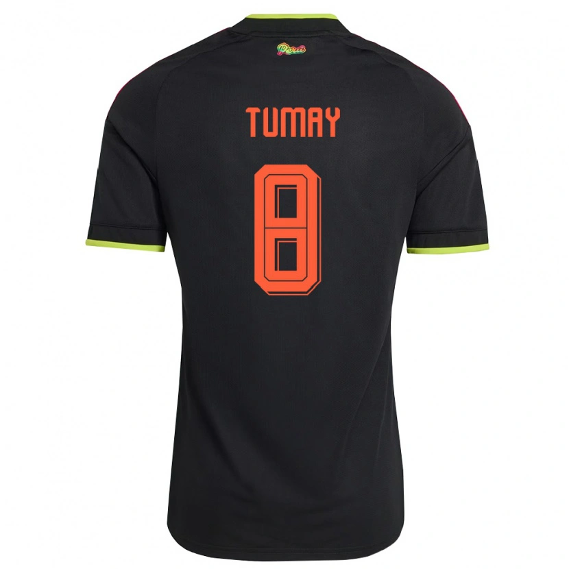 DanxenレディースペルーFabian Tumay#8黒 黄 ピンクアウェイシャツ26-28ジャージーユニフォーム