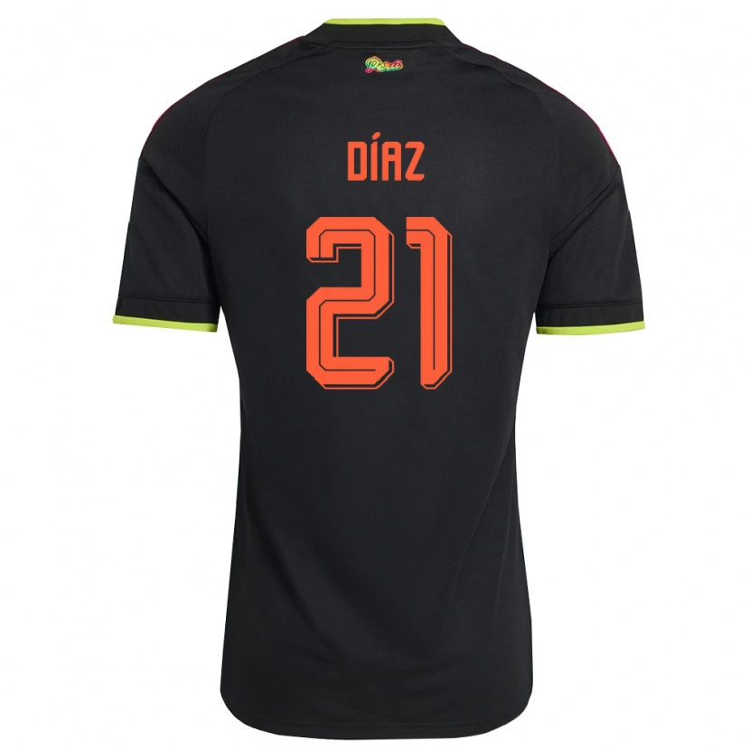 DanxenレディースペルーMatías Díaz#21黒 黄 ピンクアウェイシャツ26-28ジャージーユニフォーム
