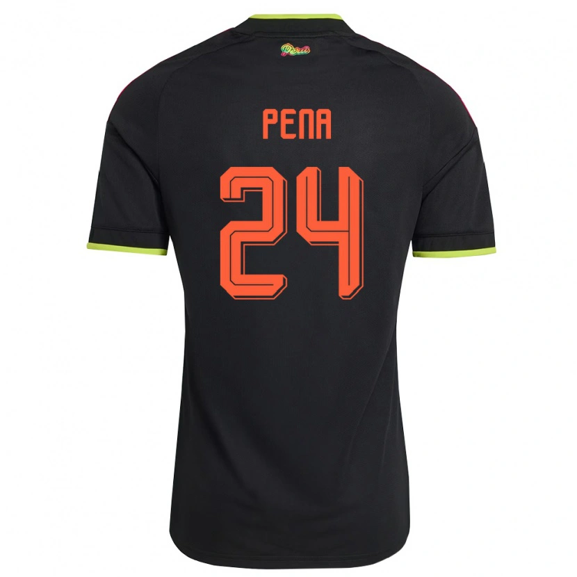 DanxenレディースペルーLuciano Pena#24黒 黄 ピンクアウェイシャツ26-28ジャージーユニフォーム