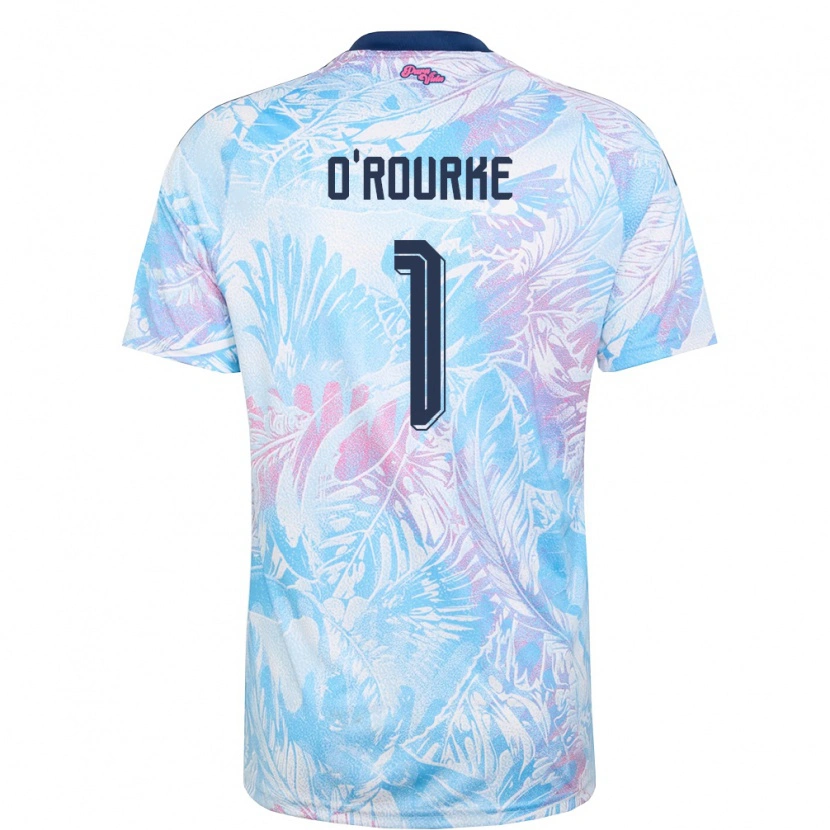 DanxenレディースコスタリカIan O'rourke#1空色 紺 ピンクアウェイシャツ26-28ジャージーユニフォーム