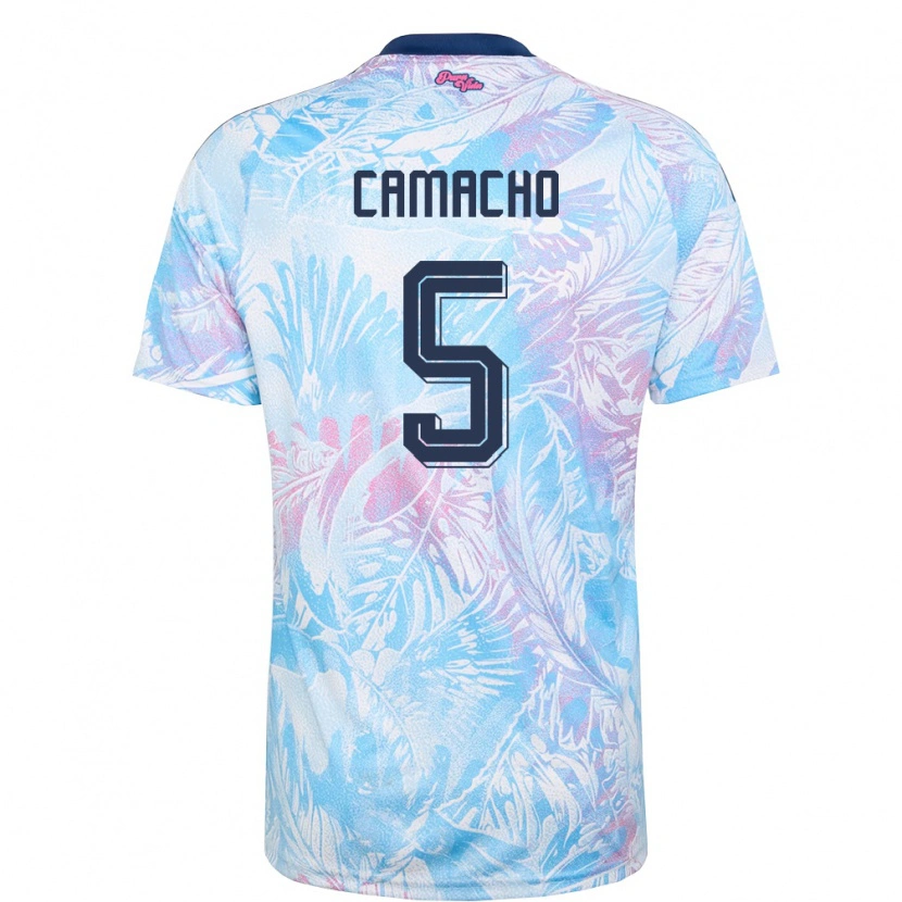 DanxenレディースコスタリカLuis Camacho#5空色 紺 ピンクアウェイシャツ26-28ジャージーユニフォーム