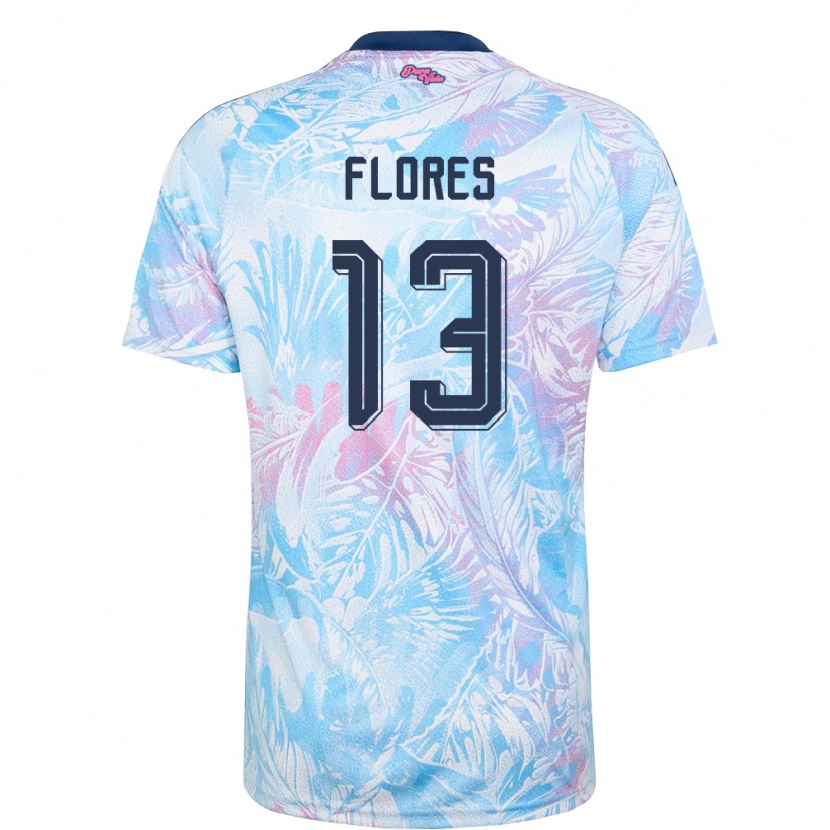 DanxenレディースコスタリカCaleb Flores#13空色 紺 ピンクアウェイシャツ26-28ジャージーユニフォーム