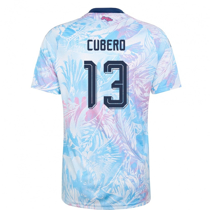 DanxenレディースコスタリカRamsses Cubero#13空色 紺 ピンクアウェイシャツ26-28ジャージーユニフォーム