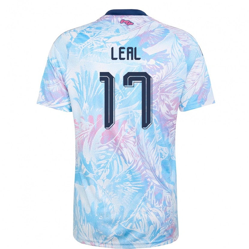 DanxenレディースコスタリカYamil Leal#17空色 紺 ピンクアウェイシャツ26-28ジャージーユニフォーム