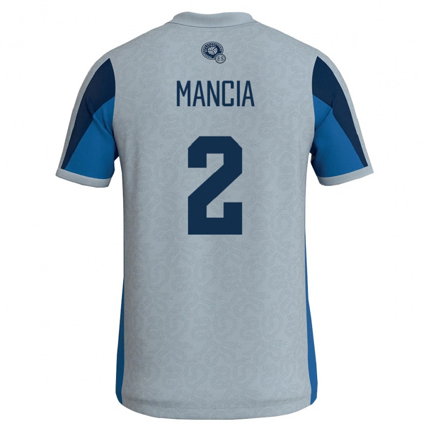DanxenレディースエルサルバドルSteven Mancia#2白 空色アウェイシャツ26-28ジャージーユニフォーム