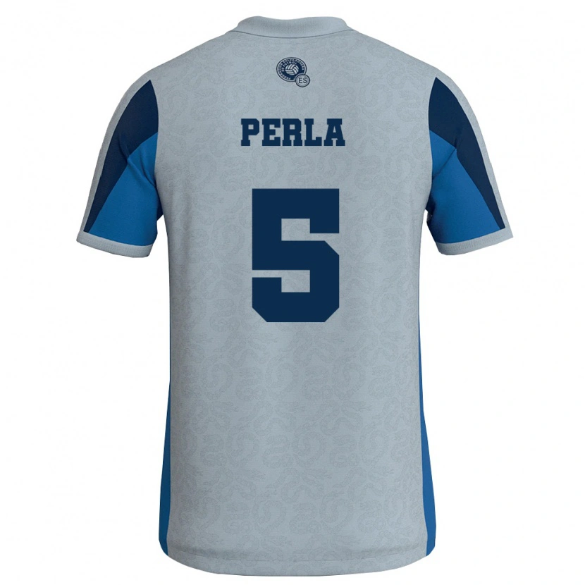 DanxenレディースエルサルバドルJefferson Perla#5白 空色アウェイシャツ26-28ジャージーユニフォーム