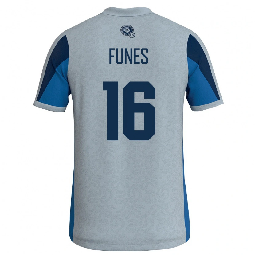 DanxenレディースエルサルバドルSebastián Funes#16白 空色アウェイシャツ26-28ジャージーユニフォーム