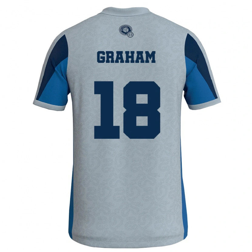 DanxenレディースエルサルバドルXaviair Graham#18白 空色アウェイシャツ26-28ジャージーユニフォーム