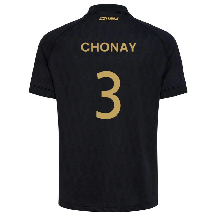 DanxenレディースグアテマラJorge Chonay#3黒 空色 白アウェイシャツ26-28ジャージーユニフォーム