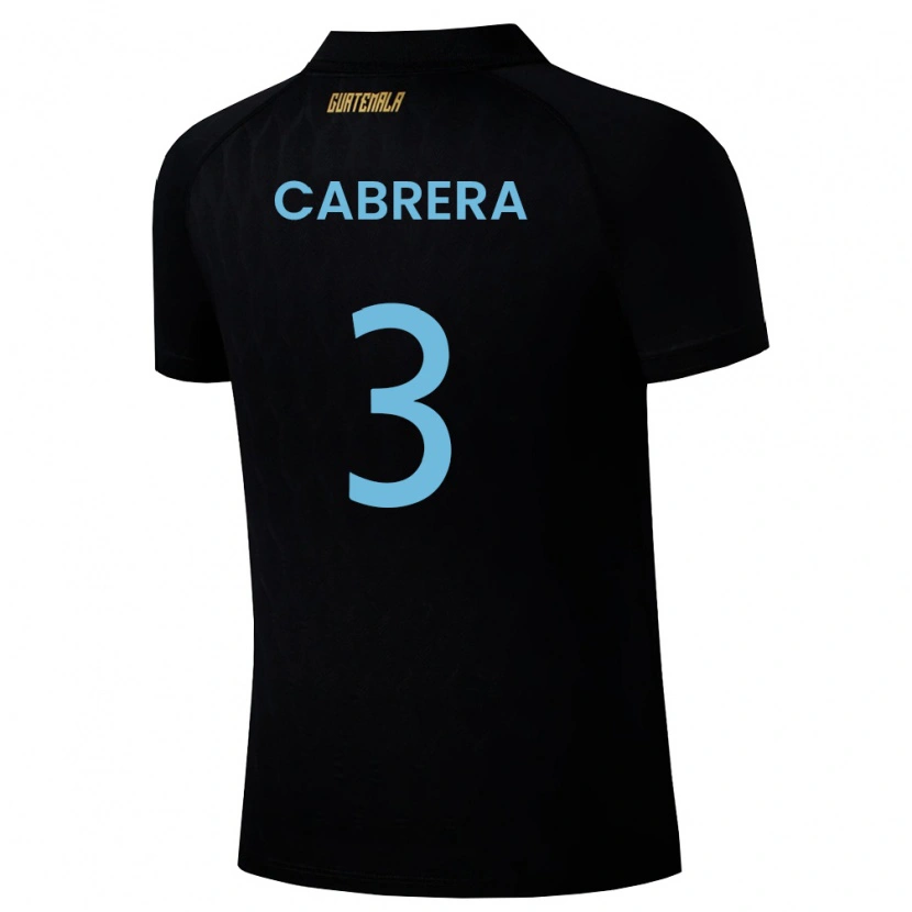 DanxenレディースグアテマラGabriel Cabrera#3黒 空色 白アウェイシャツ26-28ジャージーユニフォーム