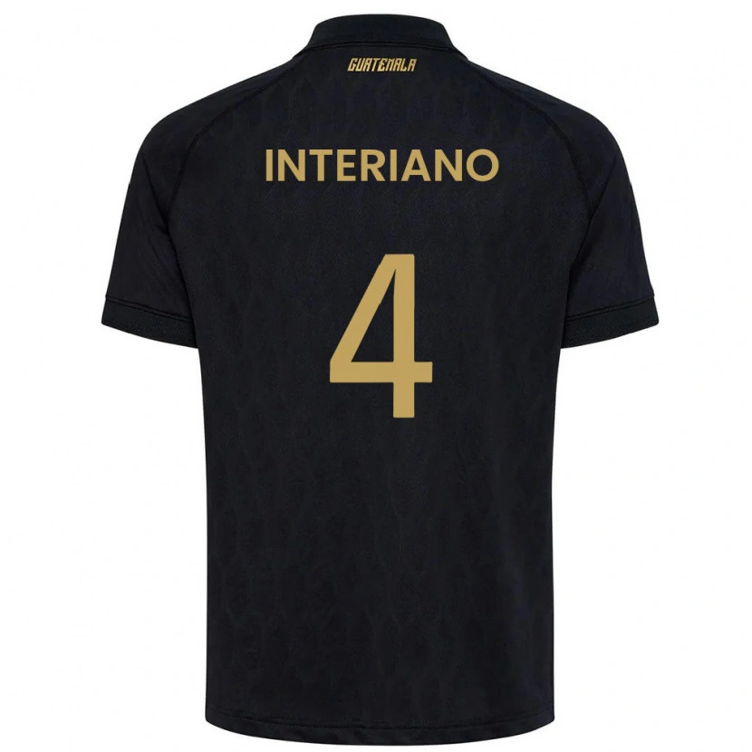 DanxenレディースグアテマラJeffrey Interiano#4黒 空色 白アウェイシャツ26-28ジャージーユニフォーム