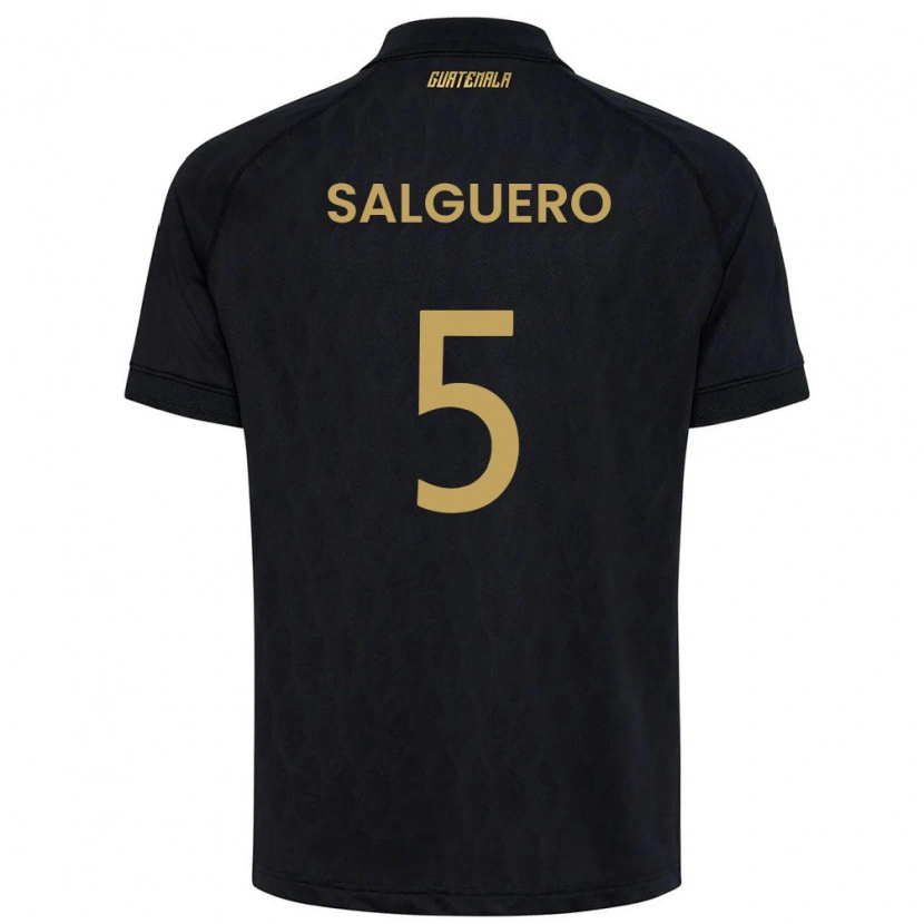 DanxenレディースグアテマラOsman Salguero#5黒 空色 白アウェイシャツ26-28ジャージーユニフォーム