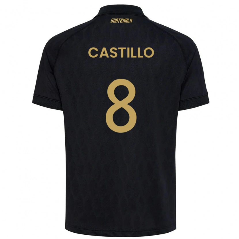 DanxenレディースグアテマラAdrián Castillo#8黒 空色 白アウェイシャツ26-28ジャージーユニフォーム