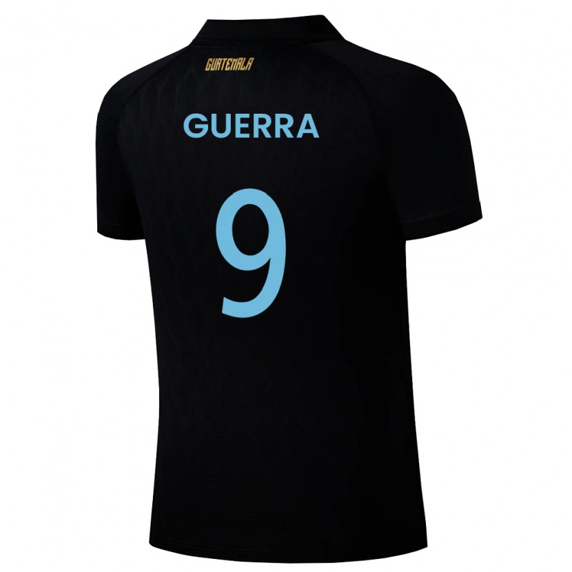 DanxenレディースグアテマラOseas Guerra#9黒 空色 白アウェイシャツ26-28ジャージーユニフォーム