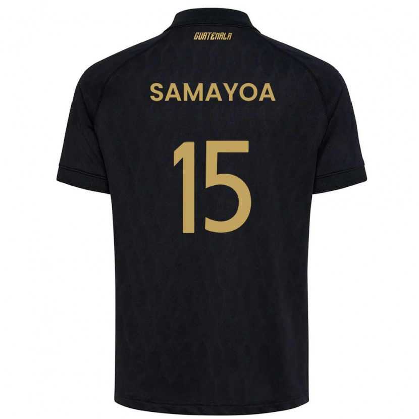 DanxenレディースグアテマラGiselle Samayoa#15黒 空色 白アウェイシャツ26-28ジャージーユニフォーム