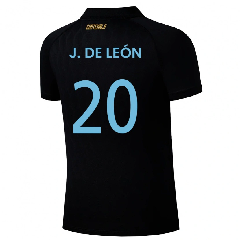 DanxenレディースグアテマラJorge De León#20黒 空色 白アウェイシャツ26-28ジャージーユニフォーム