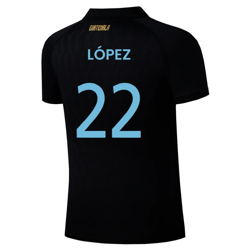 DanxenレディースグアテマラWhitney López#22黒 空色 白アウェイシャツ26-28ジャージーユニフォーム