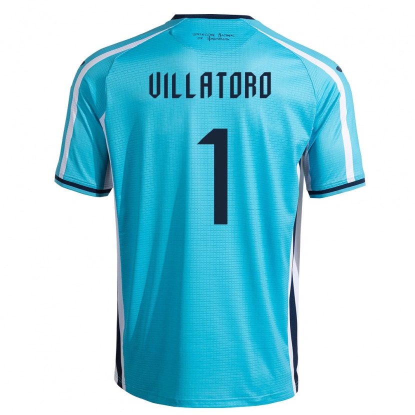 DanxenレディースホンジュラスRaúl Villatoro#1空色 紺アウェイシャツ26-28ジャージーユニフォーム