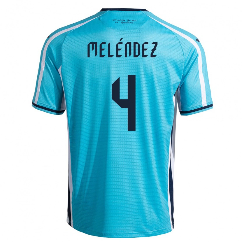 DanxenレディースホンジュラスCarlos Meléndez#4空色 紺アウェイシャツ26-28ジャージーユニフォーム