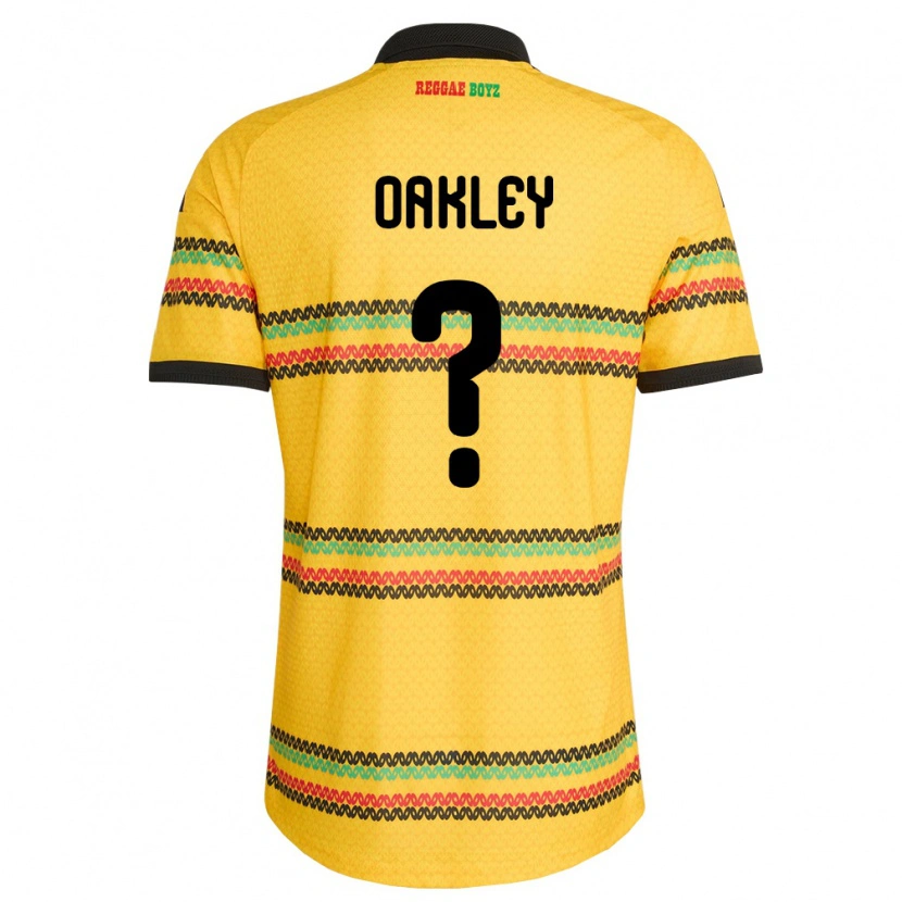 DanxenキッズジャマイカKatie Oakley#0黄 黒 緑ホームシャツ26-28ジャージーユニフォーム