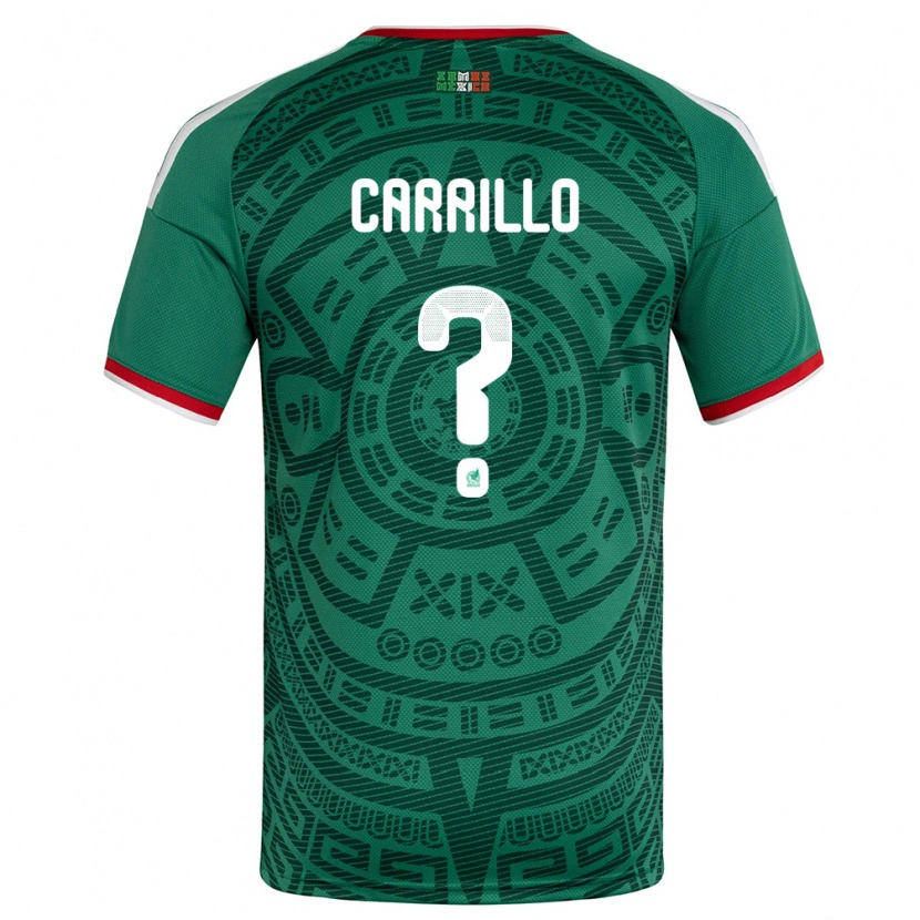 Danxenキッズメキシコステファノ・カリーロ#0緑 白 赤ホームシャツ26-28ジャージーユニフォーム