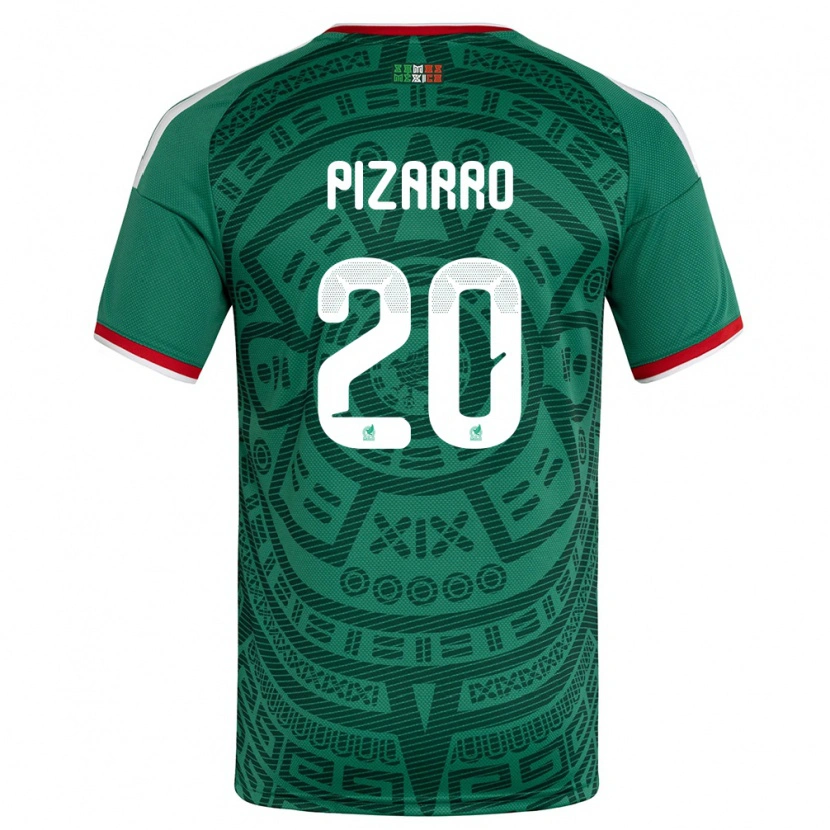 Danxenキッズメキシコロドルフォ・ピサーロ#20緑 白 赤ホームシャツ26-28ジャージーユニフォーム