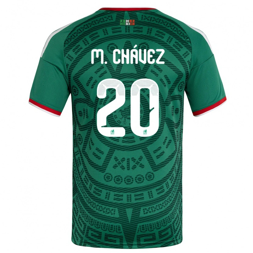 Danxenキッズメキシコマテオ・チャベス・ガルシア#20緑 白 赤ホームシャツ26-28ジャージーユニフォーム