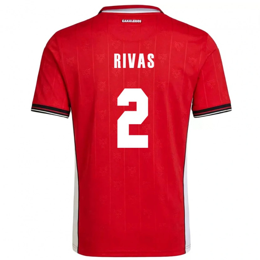 DanxenキッズパナマRegie Rivas#2赤 茶 白ホームシャツ26-28ジャージーユニフォーム