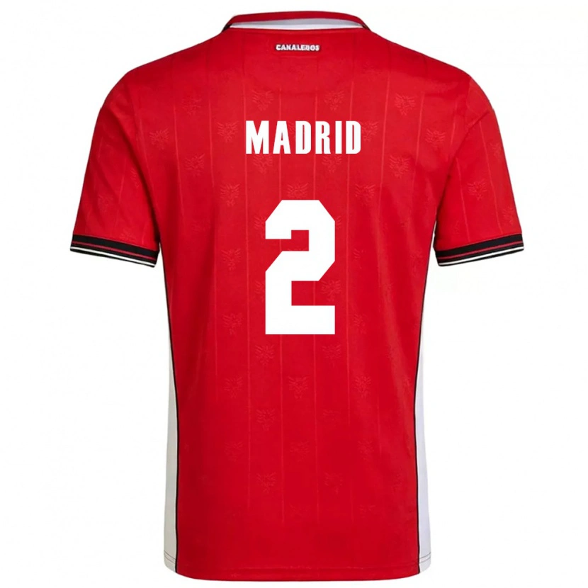 DanxenキッズパナマDayane Madrid#2赤 茶 白ホームシャツ26-28ジャージーユニフォーム