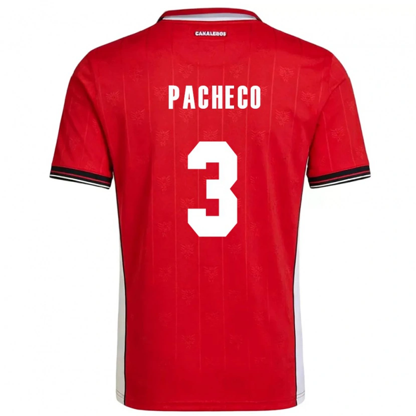DanxenキッズパナマJoseph Pacheco#3赤 茶 白ホームシャツ26-28ジャージーユニフォーム