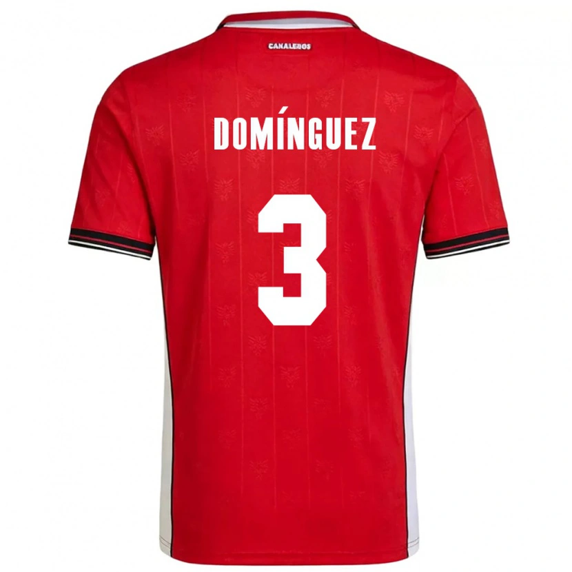DanxenキッズパナマStephen Domínguez#3赤 茶 白ホームシャツ26-28ジャージーユニフォーム