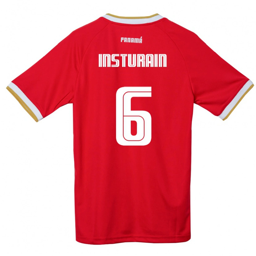 DanxenキッズパナマJossimar Insturain#6赤 茶 白ホームシャツ26-28ジャージーユニフォーム