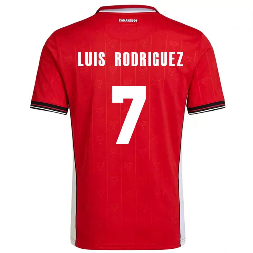 DanxenキッズパナマJosé Luis Rodríguez#7赤 茶 白ホームシャツ26-28ジャージーユニフォーム