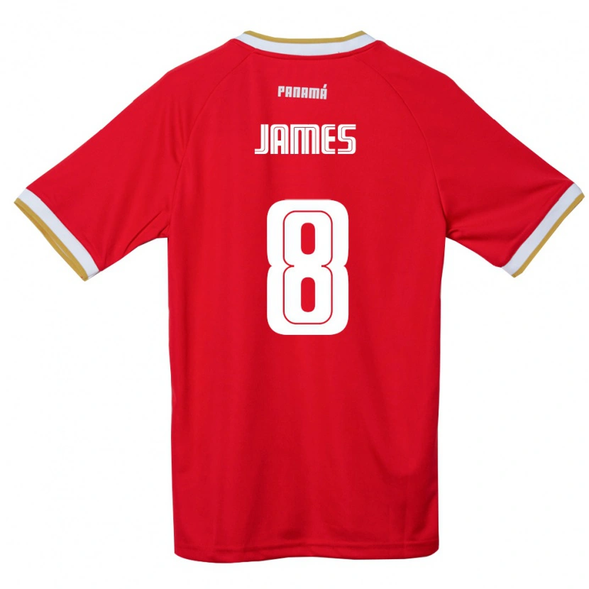 DanxenキッズパナマÁngel James#8赤 茶 白ホームシャツ26-28ジャージーユニフォーム