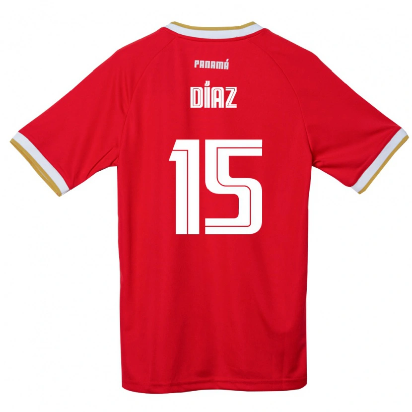 DanxenキッズパナマJasir Díaz#15赤 茶 白ホームシャツ26-28ジャージーユニフォーム