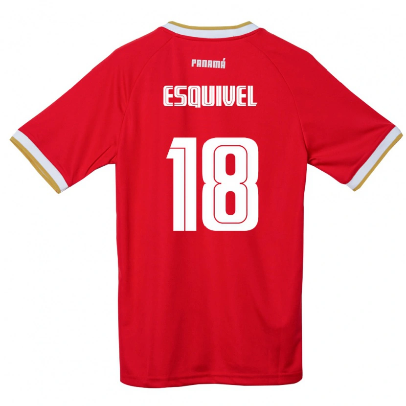 DanxenキッズパナマJuan Esquivel#18赤 茶 白ホームシャツ26-28ジャージーユニフォーム