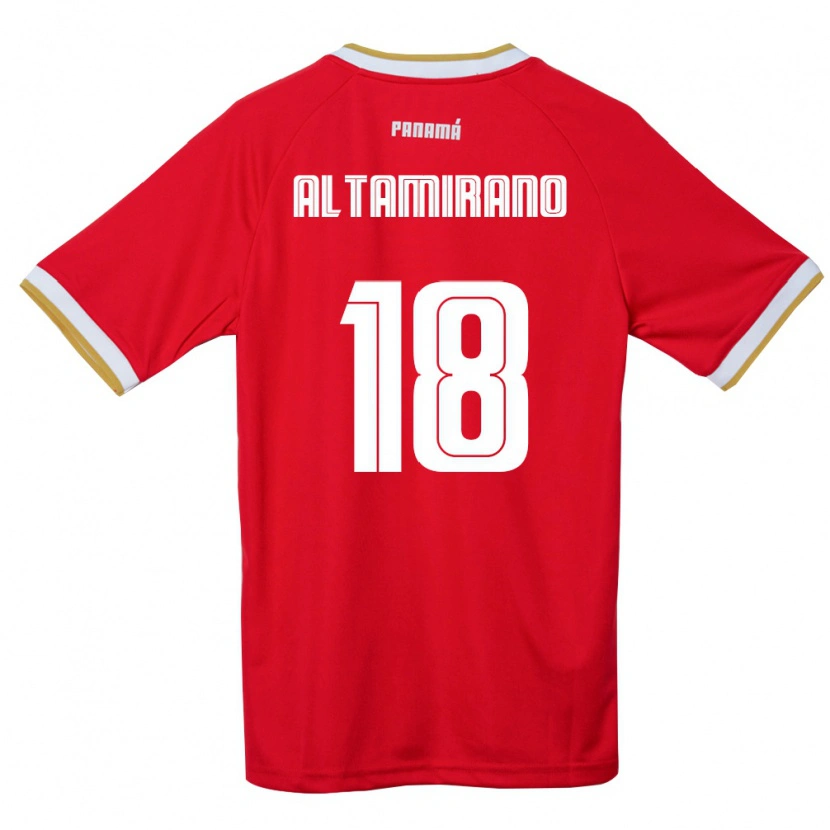 DanxenキッズパナマAbraham Altamirano#18赤 茶 白ホームシャツ26-28ジャージーユニフォーム